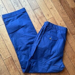 Polo Ralph Lauren blue poplin double plated pants